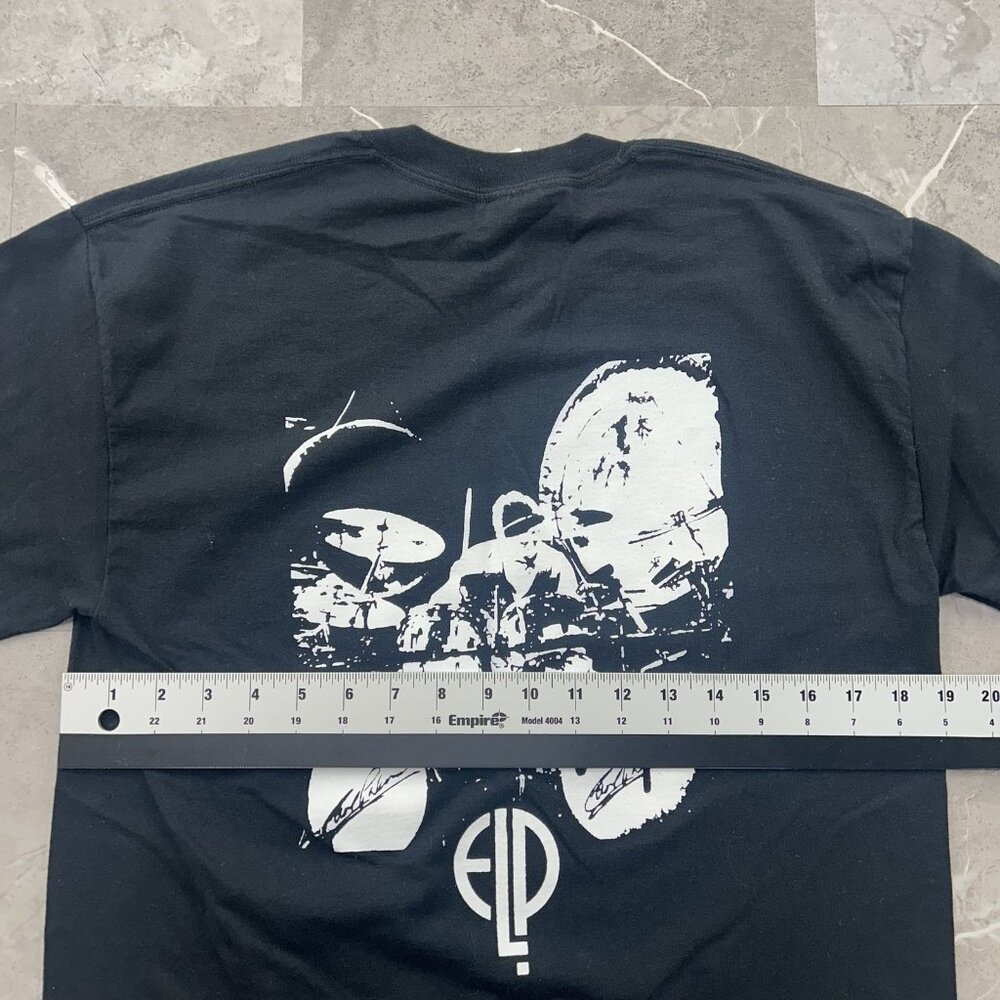 Vintage Emerson Lake Palmer Graphic Tee Mens Medium ELP Band Tour Carl Palmer - Picture 9 of 10